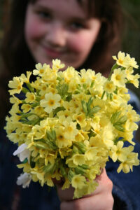 Child with flowers