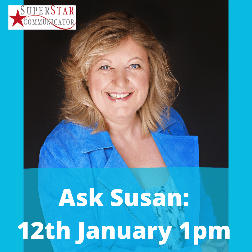 Monthly streamed q and a with Susan Heaton-Wright